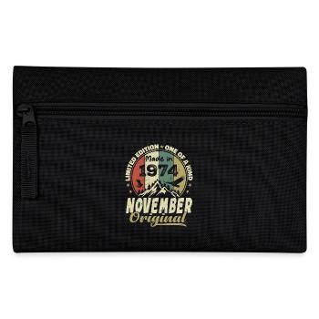 November 1974, November 1974 Geburtstagsgeschenk - Federtasche - Schwarz - Vorne