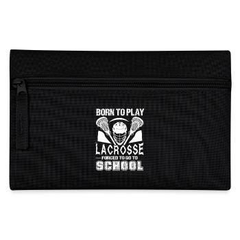 Lacrosse Born To Play Lacrosse - Pencil Case - black - Front