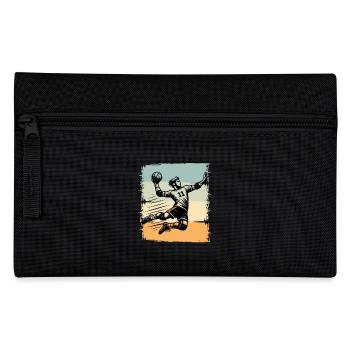 Handball Handballer - Federtasche - Schwarz - Vorne