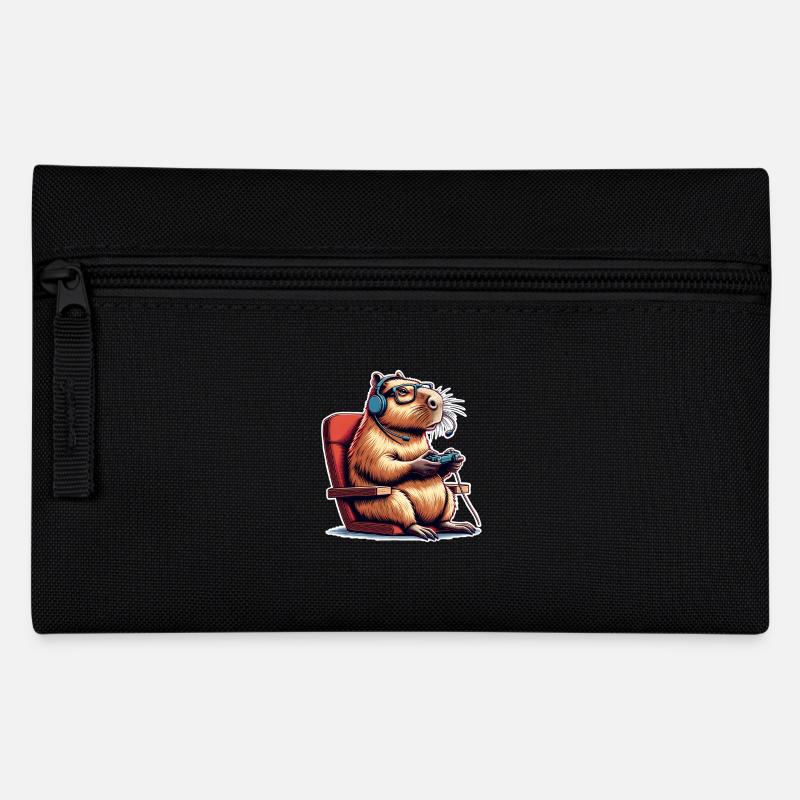 Capybara Gaming Nerd - Federtasche - Schwarz