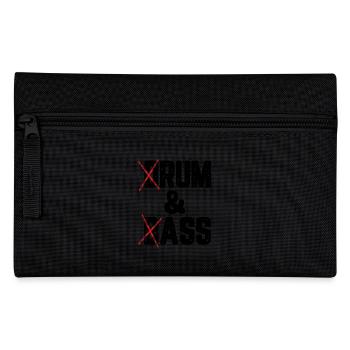 (D)rum & (B)ass - Lustiges Musikdesign - Federtasche - Schwarz - Vorne