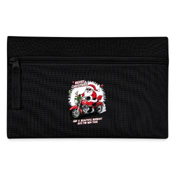 Rocker Weihnachtsmann - Federtasche - Schwarz - Vorne