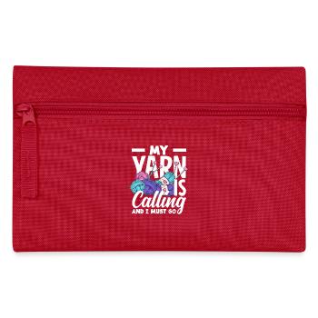 Ma laine m’appelle, je tricote, je dois commencer à tricoter - Trousse - rouge - Devant