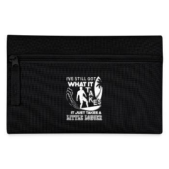 Surfing Just Takes A Little Longer - Pencil Case - black - Front