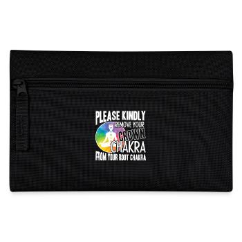 Please Kindly Remove Your Crown Chakra - Pencil Case - black - Front