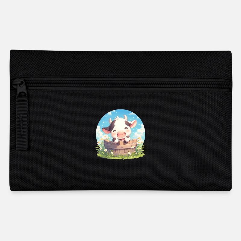 Kühe Kuh - Federtasche - Schwarz