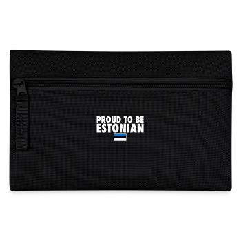 Proud To Be Estonian Estland Estnische Flagge Este - Federtasche - Schwarz - Vorne