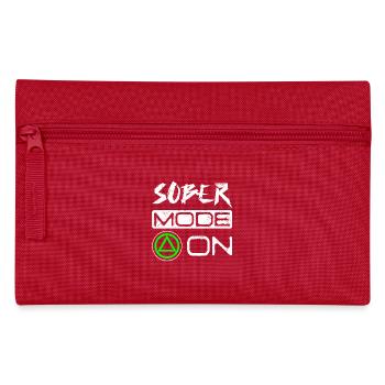 Sobriety Sober mode on - Pencil Case - red - Front