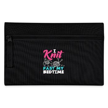 Knitting fun until late at night - Pencil Case - black - Front