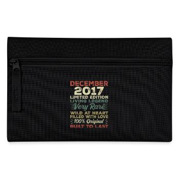 Dezember 2017 - Geburtstag Dezember 2017 Jahr - Federtasche - Schwarz - Vorne