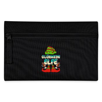 Weihnachtsmarkt GLÜHWEIN ELFE Lustiges Weihnachts - Federtasche - Schwarz - Vorne