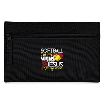 Softball Softball In My Veins - Pencil Case - black - Front