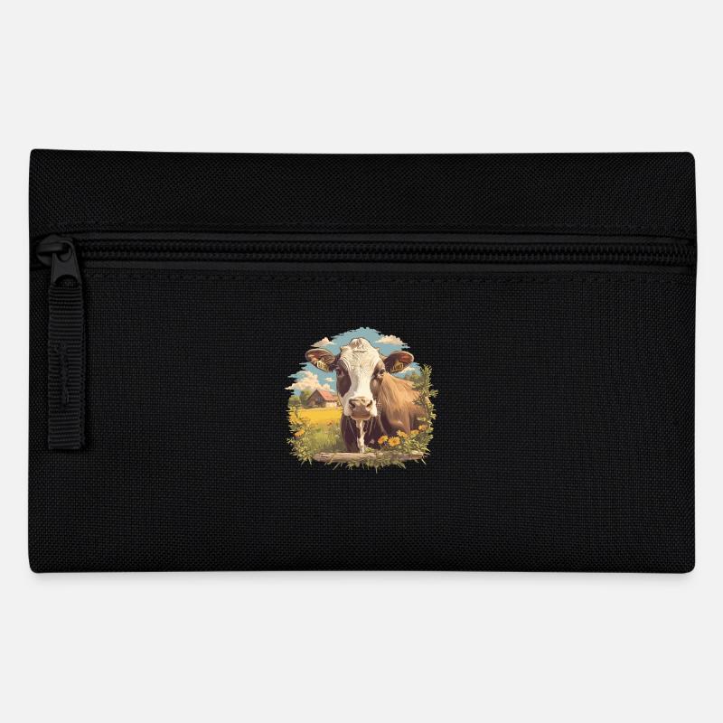 Kühe Kuh - Federtasche - Schwarz