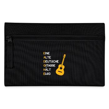 Gitarre Merkspruch Merksatz Gitarrist Musiklehrer - Federtasche - Schwarz - Vorne