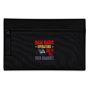 Amateure Do It Till Gigahertz Amateurfunk - Federtasche - Schwarz - Vorne