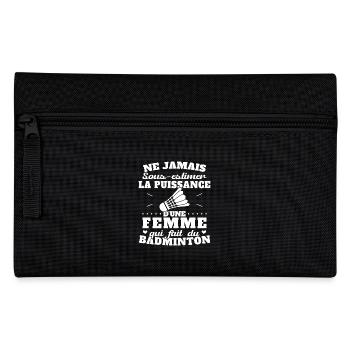 La puissance d une femme qui fait du badminton - Trousse - noir - Devant