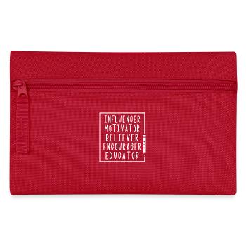 Influenceur, Motivateur, Éducateur - Trousse - rouge - Devant