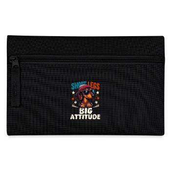 Dog Dachshund Paw Print Beanie Dachshund Friend Wau - Pencil Case - black - Front