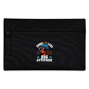 Dog Dachshund Beanie Dog Trainer Dog School Fun - Pencil Case - black - Front