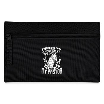 Pastor God Sent Me My Pastor - Pencil Case - black - Front