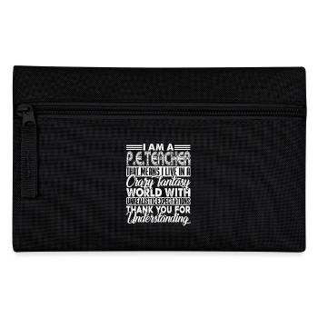 PE Teacher I Am A PE Teacher - Pencil Case - black - Front