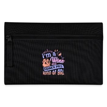 Guinea Pig Wine And Guinea Pigs Kind Of Girl - Pencil Case - black - Front