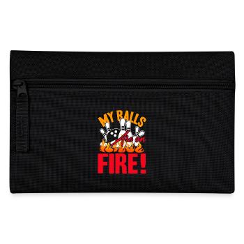 Bowling My Bowling Balls Are On Fire - Pencil Case - black - Front