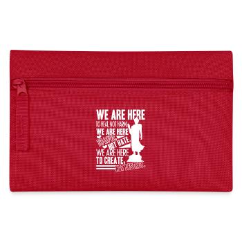 Buddha Here To Heal Not Harm - Pencil Case - red - Front