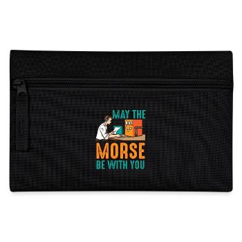 Amateur Morse Be mit Amateurfunk - Federtasche - Schwarz - Vorne