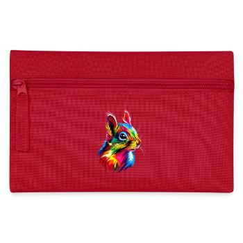 Casque d’écureuil Pop Art coloré DJ écureuil - Trousse - rouge - Devant