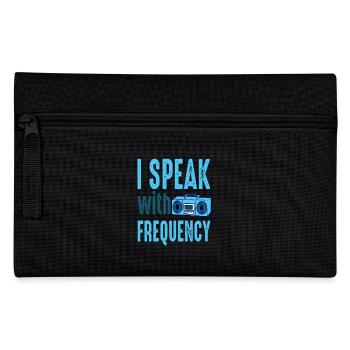 Amateur Sprechen mit Frequenz Amateurfunk - Federtasche - Schwarz - Vorne