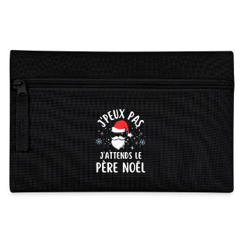 J attends le père Noël - Trousse - noir - Devant