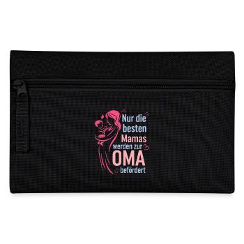 Zur Oma geworden befördert – Geschenk für Familie - Federtasche - Schwarz - Vorne