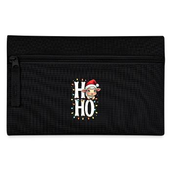 ho hoho - schaf spruch - Weihnachtshemd - Federtasche - Schwarz - Vorne