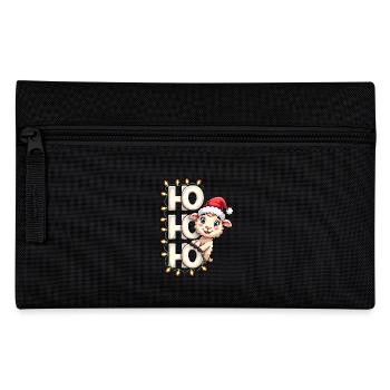ho ho ho - schaf spruch - Weihnachtshemd - Federtasche - Schwarz - Vorne