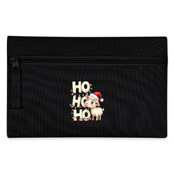 ho ho ho schaf spruch weihnachts hemden für männer - Federtasche - Schwarz - Vorne