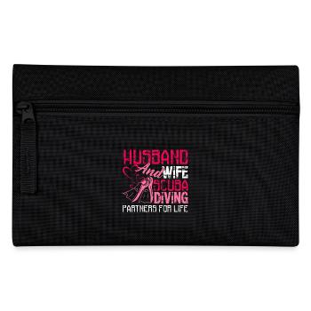 Husband And Wife Scuba Diving Partners For Life - Pencil Case - black - Front