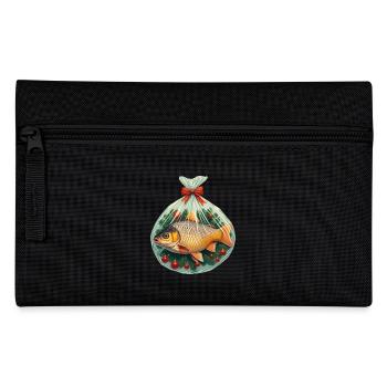 Carp, Christmas, Angler, Christmas Carp - Pencil Case - black - Front