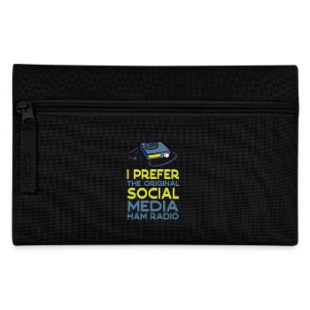 Radio amateur originale sur les réseaux sociaux - Trousse - noir - Devant