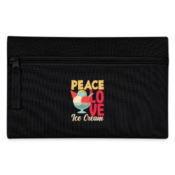Peace Love Cream For Cream Lovers - Pencil Case - black - Front