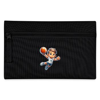 Handball Handballer - Federtasche - Schwarz - Vorne