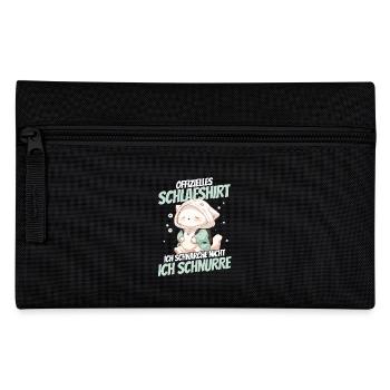 Official Sleep Shirt Kawaii Cat I Purr - Pencil Case - black - Front