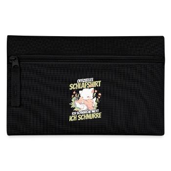 oChemise de nuit officielle - Chat avec des fleurs - Trousse - noir - Devant