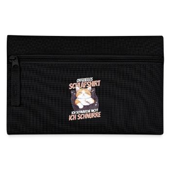 Official Sleep Shirt - Cute Kitten with Blanket - Pencil Case - black - Front