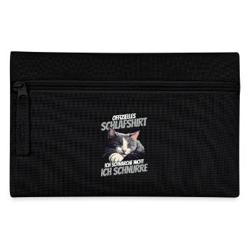 sOffizielles Schlafshirt - Schlafendes Kätzchen - Federtasche - Schwarz - Vorne