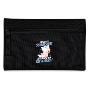 Official Sleep Shirt - Cat in Cuddly Hoodie - Pencil Case - black - Front