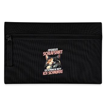 nieOffizielles Schlafshirt - Dreifarbiges Kätzchen - Federtasche - Schwarz - Vorne