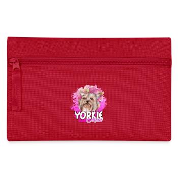 Funny Yorkie Mom - Pencil Case - red - Front