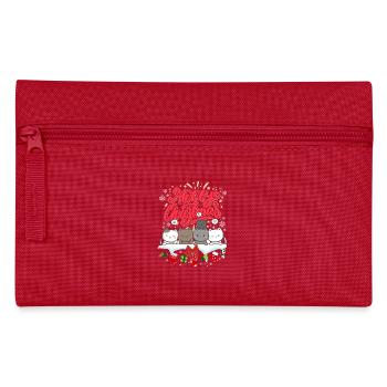 Chat mignon de Noël - Cute christmas cat - Trousse - rouge - Devant