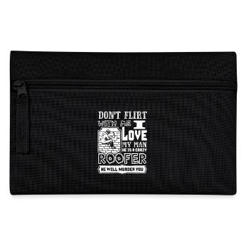 Roofer My Man Is A Roofer - Pencil Case - black - Front